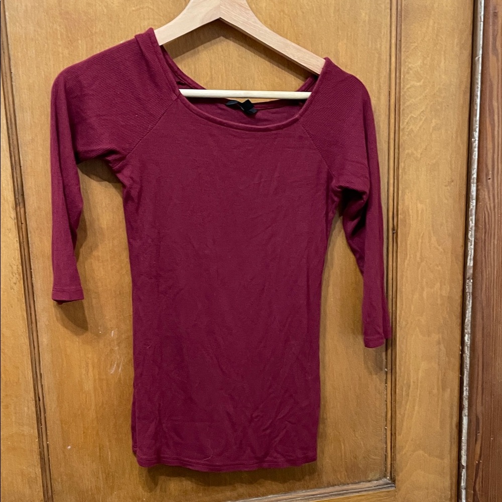 Guess Deep Red Long Sleeve Top